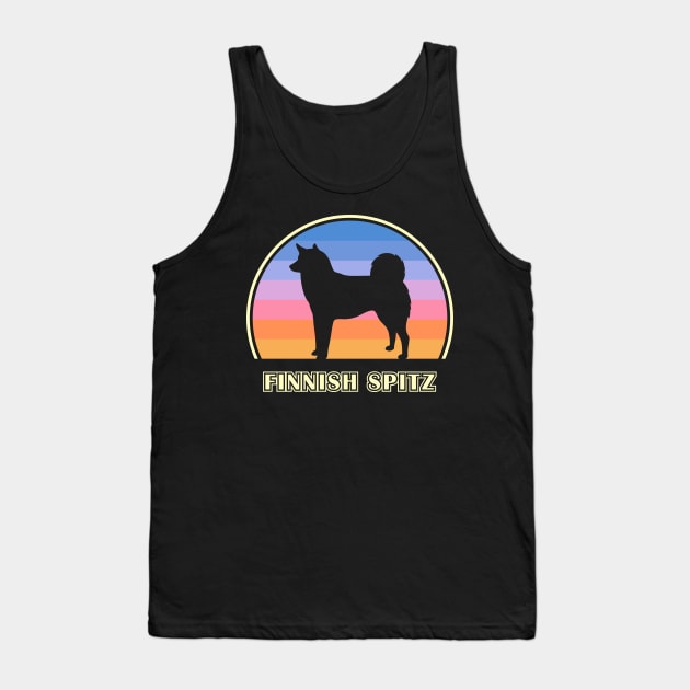 Finnish Spitz Vintage Sunset Dog Tank Top by millersye